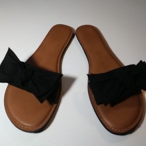 🔴Woman sandal with black bow